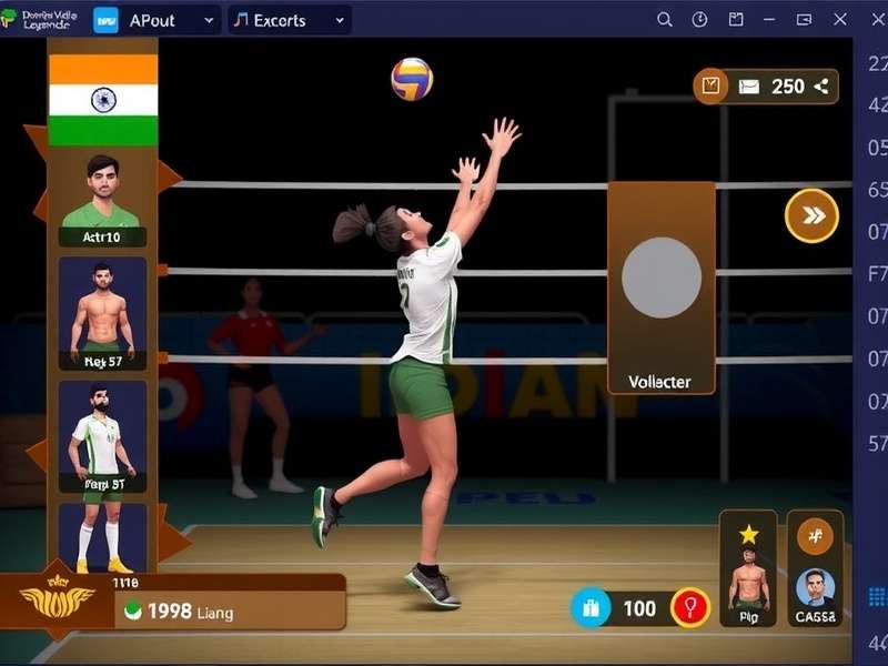 Dominion Volley Legends character customization screen